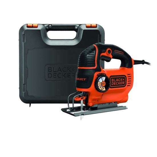 Black--Decker-520W-Variable-Speed-Compact-Jigsaw-with-blade-and-Kit-box