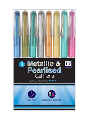 A-Star-Metallic--Pearlised-Gel-Pens