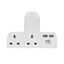 Securlec-T-Shape-2-Way-Adaptor-With-2-USBs