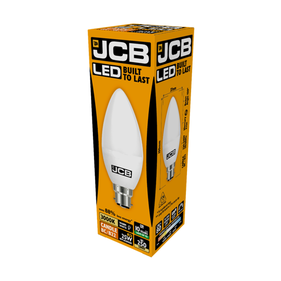 JCB-LED-Candle-250lm-Opal-3w