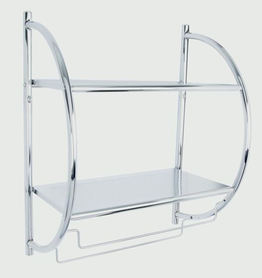 Croydex-Wall-Mounted-Curved-ShelfTowel-Rack