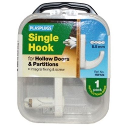 Plasplugs-Hollow-Door--Hook-White