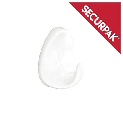 Securpak-White-Oval-Adhesive-Hook