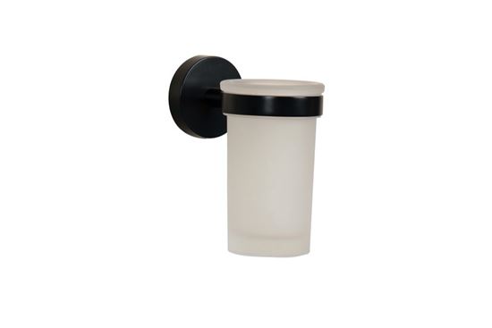 Croydex-Flexi-Fit-Matt-Black-Tumbler-And