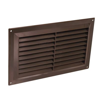 Securit-Plastic-Louvre-Vent-Brown-Fixed-Fly