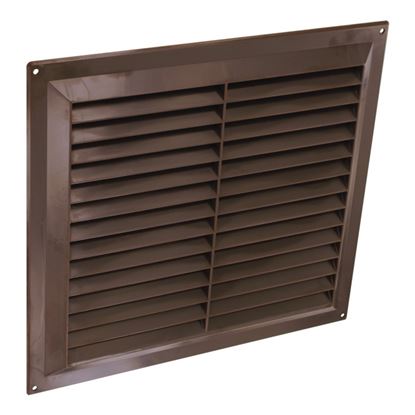 Securit-Plastic-Louvre-Vent-Brown-Fixed-Fly