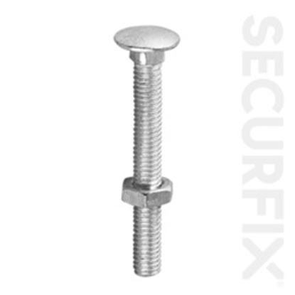 Securfix-Trade-Pack-Carriage-Bolt-Zinc-Plated-M6X100mm