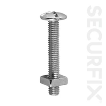 Securfix-Trade-Pack-Roof-Bolt-Zinc-Plated-M6X40mm