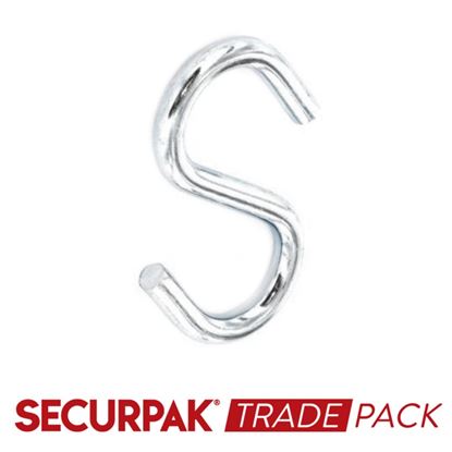 Securpak-Trade-Pack-Steel-S-Hooks-Zinc-Plated-50mm