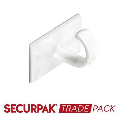 Securpak-Trade-Pack-Self-Adhesive-Cup-Hook-White