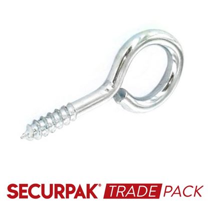 Securpak-Trade-Pack-Screw-Eye-Zinc-Plated-40mmx8