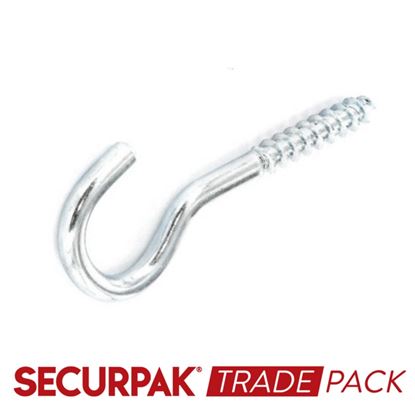 Securpak-Trade-Pack-Screw-Hook-Zinc-Plated-100mmx18