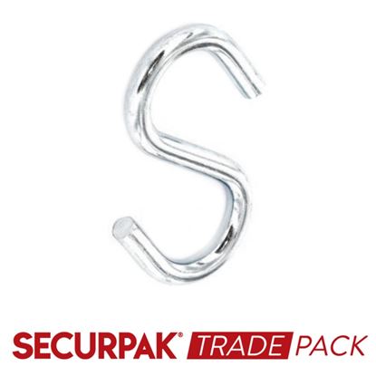 Securpak-Trade-Pack-Steel-S-Hooks-Zinc-Plated-38mm
