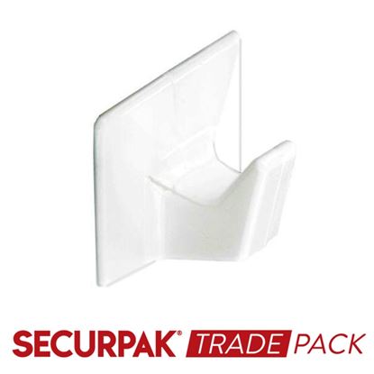 Securpak-Trade-Pack-Self-Adhesive-Hook-White-M
