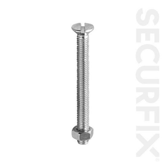 Securfix-Trade-Pack-Csk-Machine-Screw-Zinc-Plated-M4X25mm