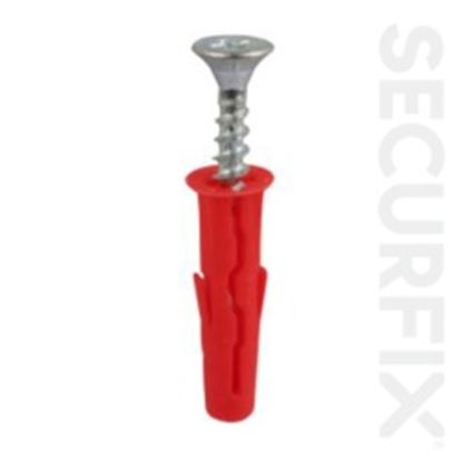 Securfix-General-Purpose-Red-Plugs-With-Screws