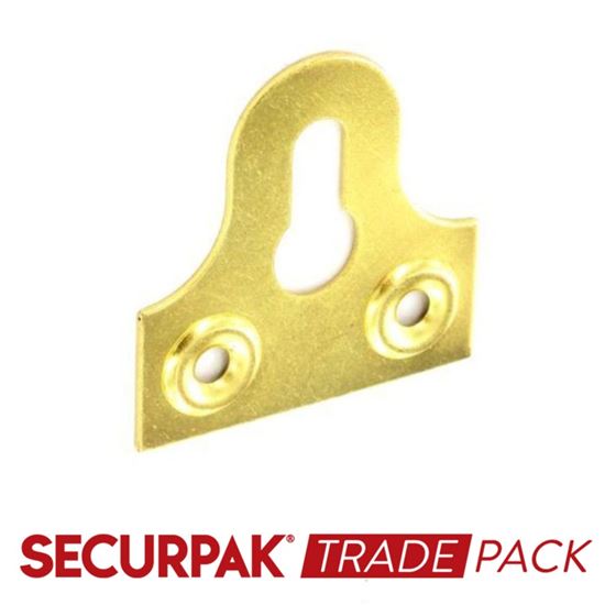 Securpak-Trade-Pack-Glass-Plate-Slotted-Brass-Plated-38mm