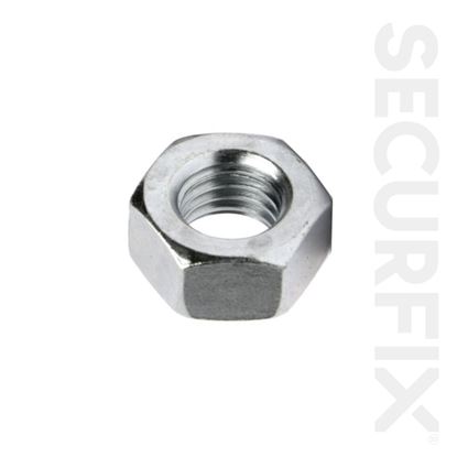 Securfix-Trade-Pack-Hexagon-Nuts-Zinc-Plated-M12