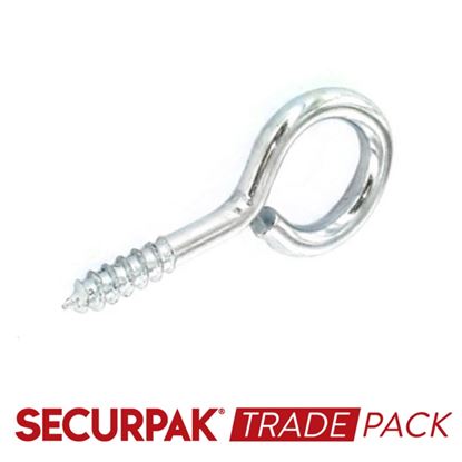 Securpak-Trade-Pack-Screw-Eye-Zinc-Plated-75mmx18