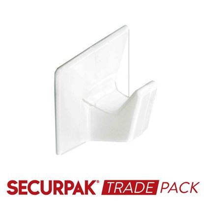 Securpak-Trade-Pack-Self-Adhesive-Hook-White-L