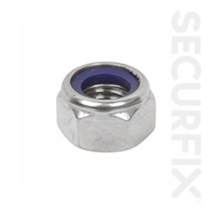 Securfix-Trade-Pack-Nylon-Locking-Nut-Zinc-Plated-M6