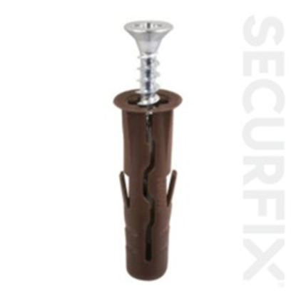 Securfix-Heavy-Duty-Wall-Plugs-Brown-WScrews