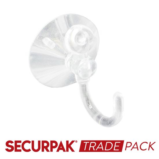 Securpak-Trade-Pack-Suction-Hook-Clear-45mm