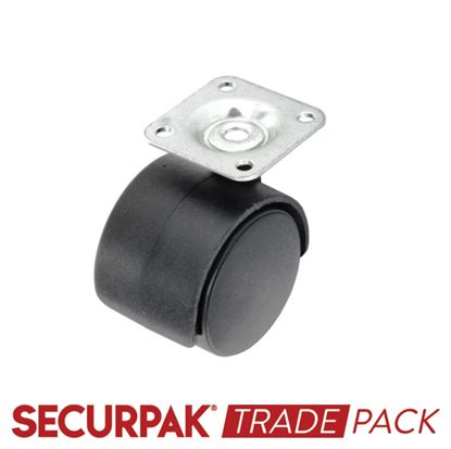 Securpak-Trade-Pack-Twin-Wheel-Castors-Plate-40mm