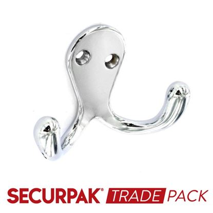 Securpak-Trade-Pack-Dbl-Robe-Hook-Cp-70mm
