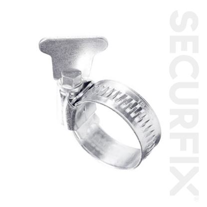 Securfix-Trade-Pack-Hose-Clip-16-25mm-Thumbturn-Zinc-Plated