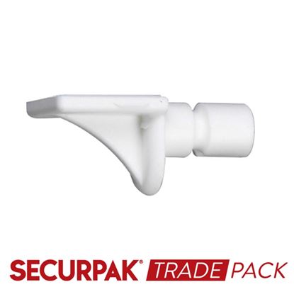 Securpak-Trade-Pack-Shelf-Support-Plug-Type-White