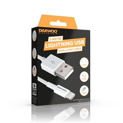 Daewoo-3m-USB-A-To-8-Pin-Lightning-Cable