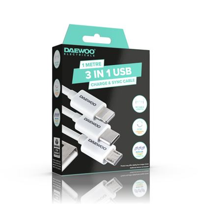 Daewoo-1m-USB-A-To-3-In-1-Cable
