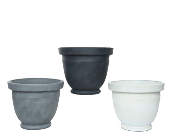 Kaemingk-Round-Plastic-Smooth-Planter