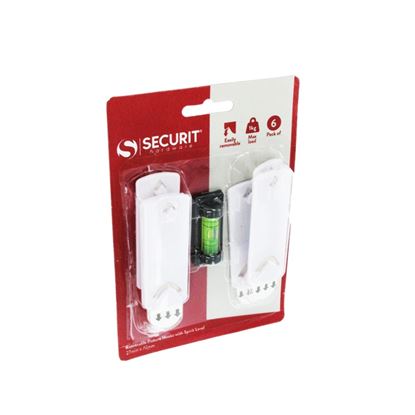 Securit-Removable-Picture-Hook-White-With-Spirit-Level