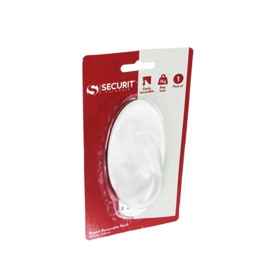 Securit-Removable-Oval-Hook-White