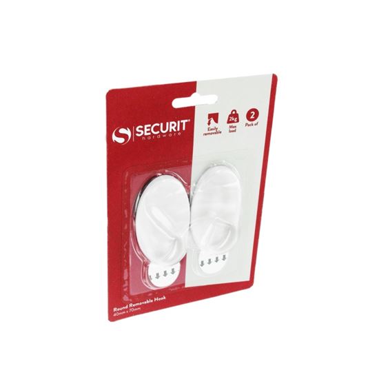 Securit-Removable-Oval-Hook-White