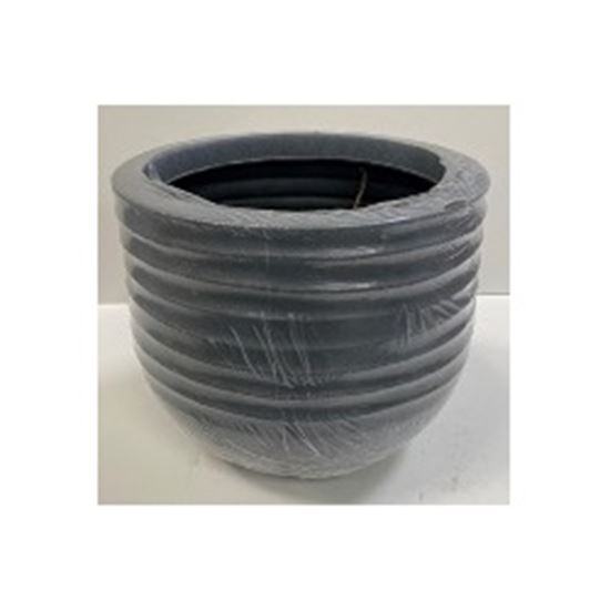 Kaemingk-Jamie-Plastic-Round-Planter-Grey