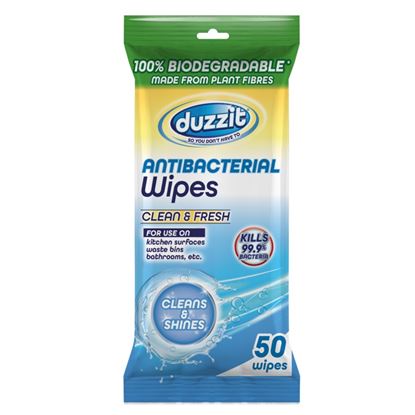 Duzzit-Biodegradable-Anti-Bacterial-Wipes-Pack-50