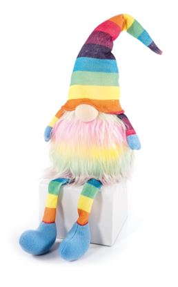 Premier-Lit-Sitting-Rainbow-Gnome-Long-Legs