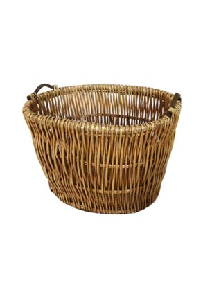 Hearth--Home-Wooden-Handle-Oval-Log-Basket