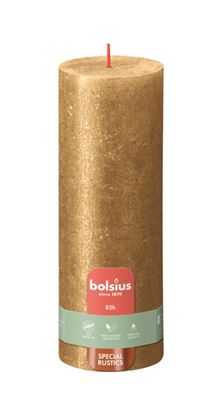 Bolsius-Rustic-Pillar-Candle-Shimmer-Gold
