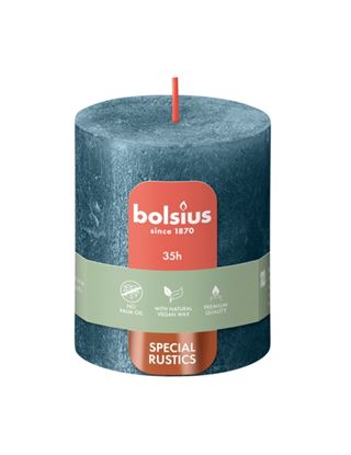 Bolsius-Rustic-Pillar-Candle-Shimmer-Blue