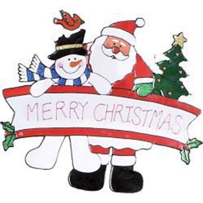 Premier-Santa-With-Snowman-Window-Sticker