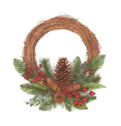 Premier-Natural-Red-Berry-Rattan-Wreath