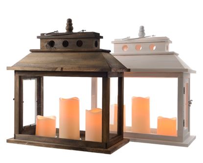 Kaemingk-LED-Wooden-Lantern-With-3-Candles--Timer