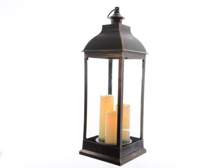 Kaemingk-LED-Plastic-Lantern-With-3-Candles--Timer