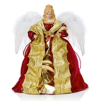 Premier-Tree-Top-Angel-With-Burgundy-Feathered-Wings