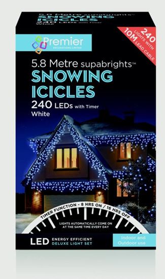 Premier-Snowing-Icicles-With-Timer-White