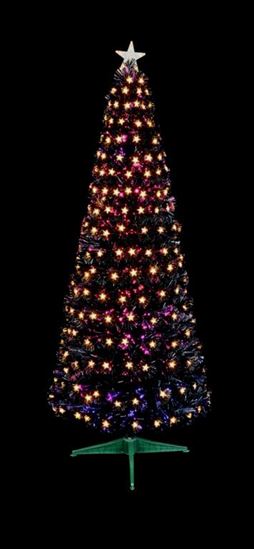 Premier-Slim-Black-Fibre-Optic-Tree-Warm-White-LED-Star